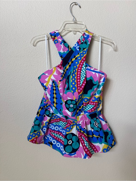 J. Crew Tops - J. Crew Multicolor Floral Crossback Peplum Top